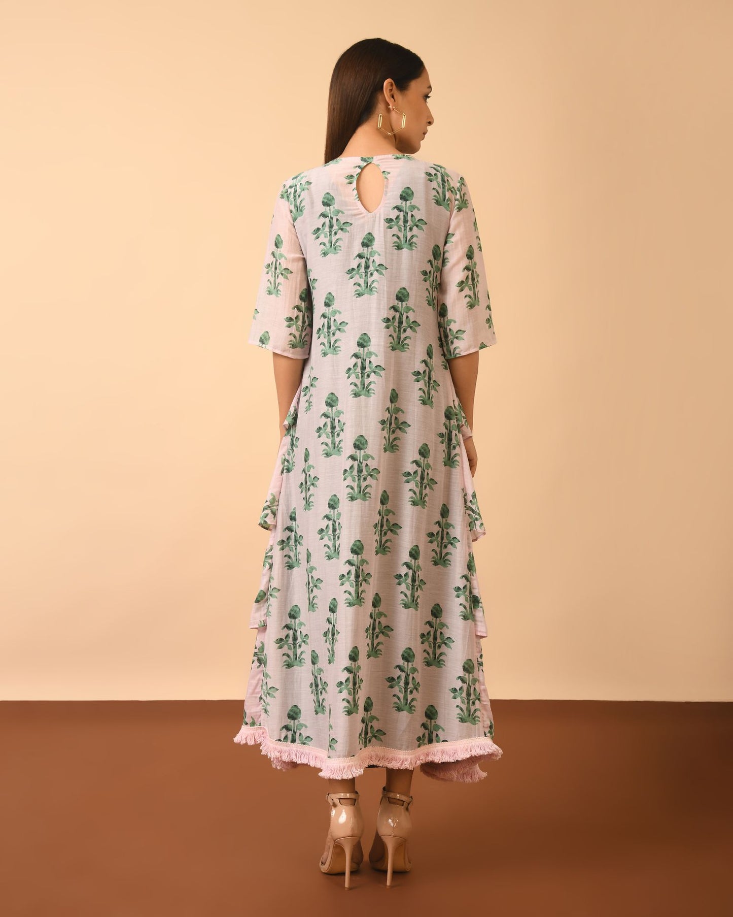 Cotton Silk Layered Dress