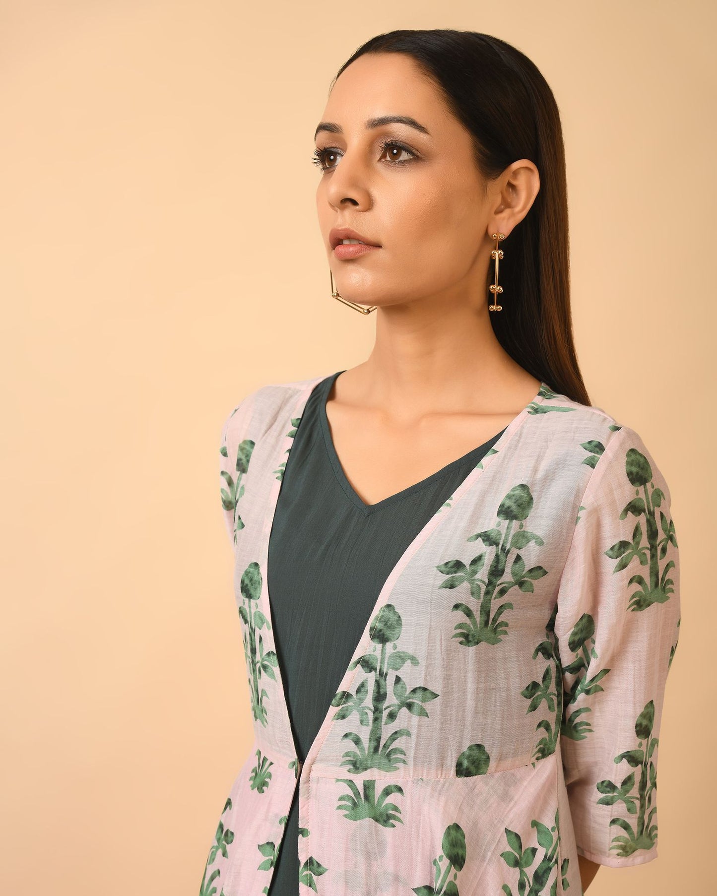 Cotton Silk Layered Dress