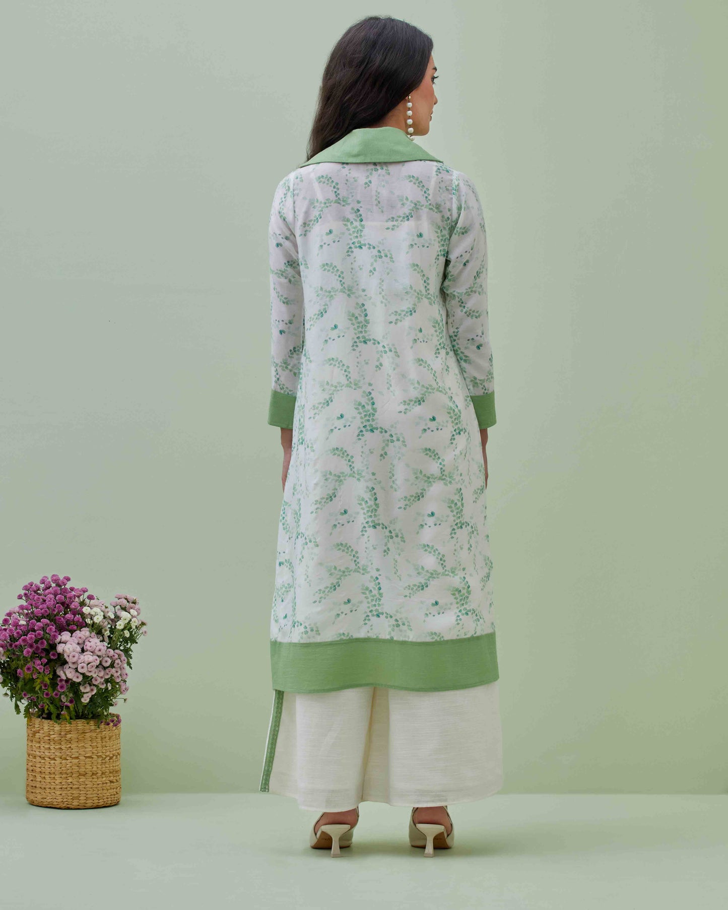 Cami Pant and Printed Cape Set