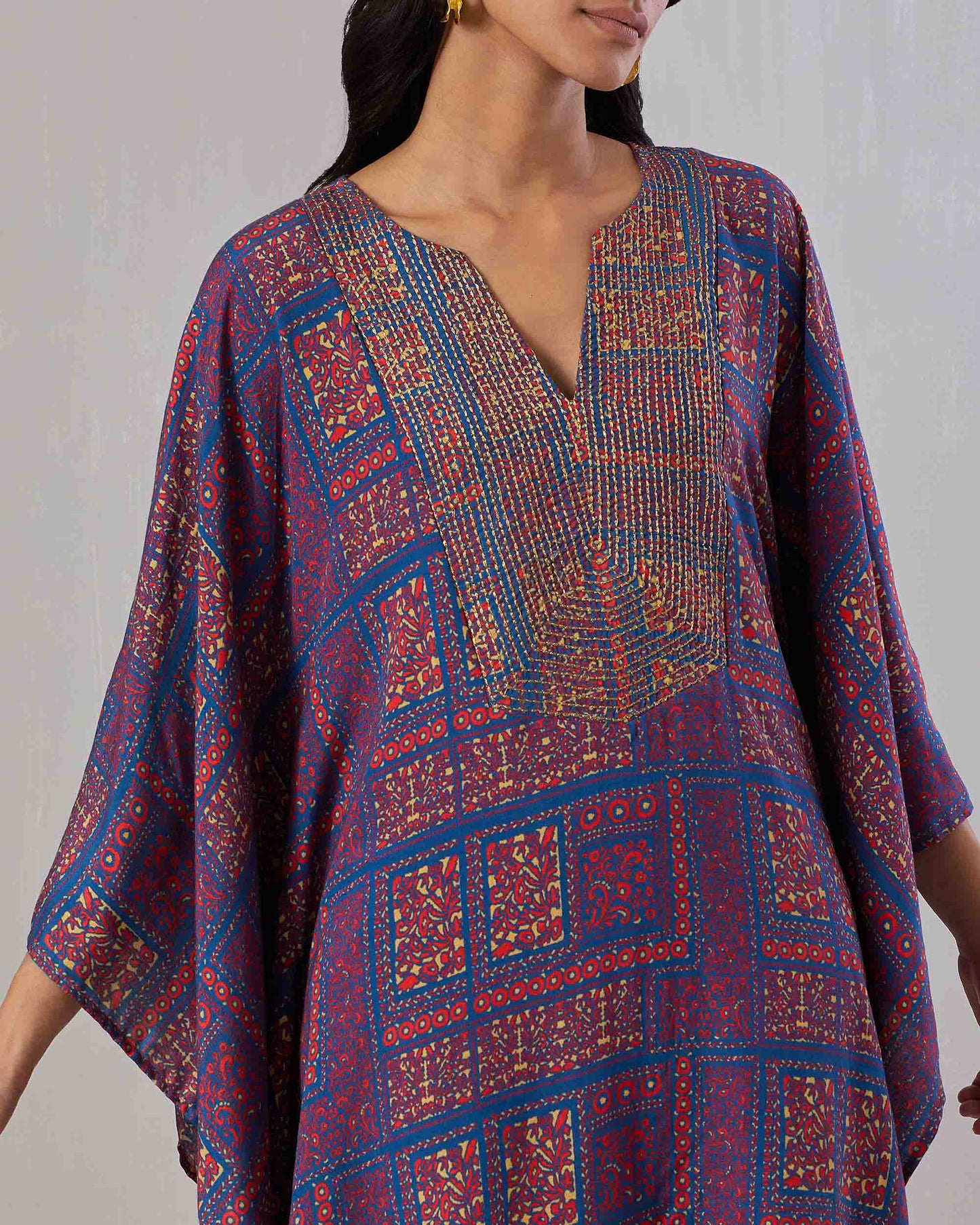 Embroidered Kaftan & Pant set