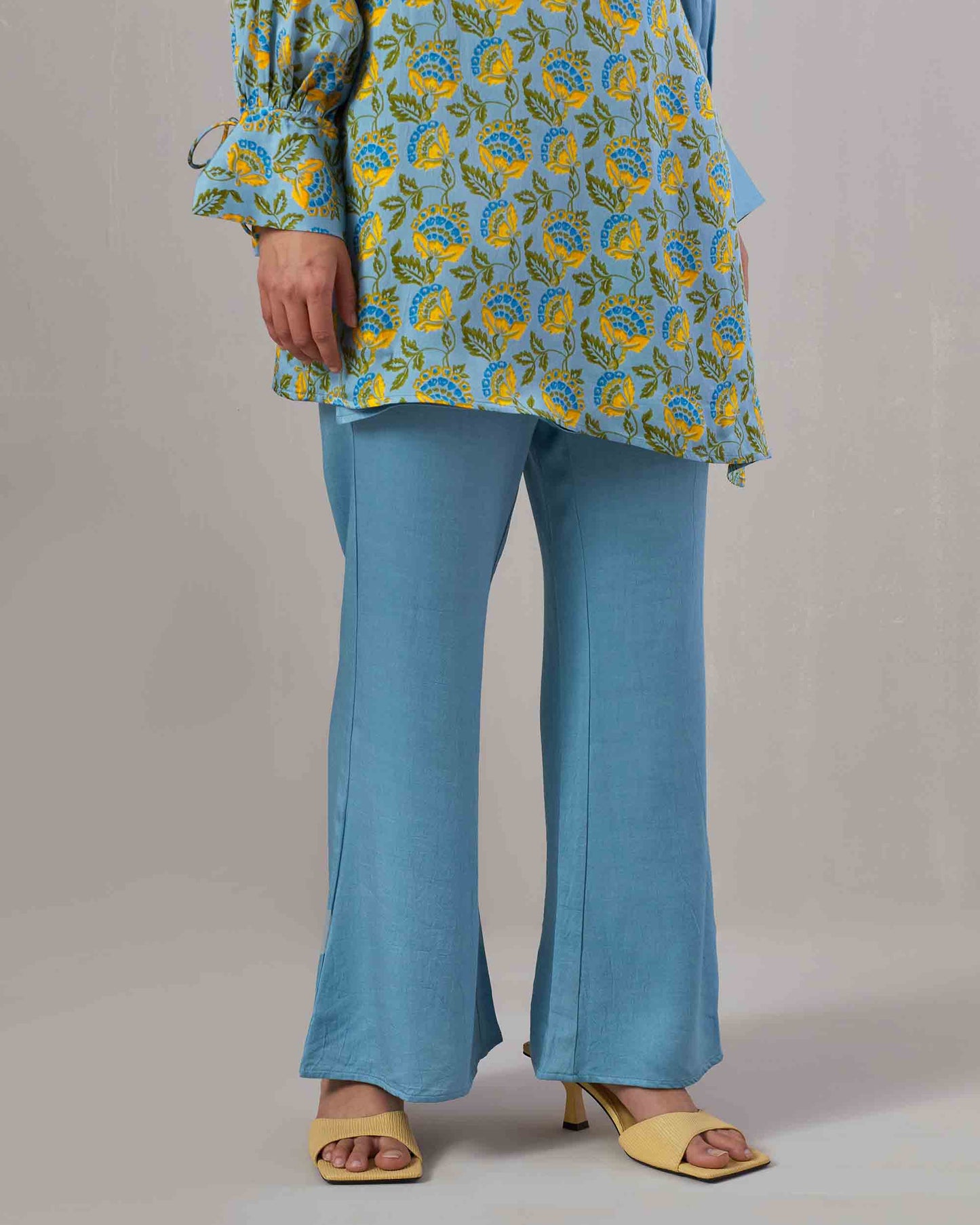 Printed Wrap Top & Boot cut Pants
