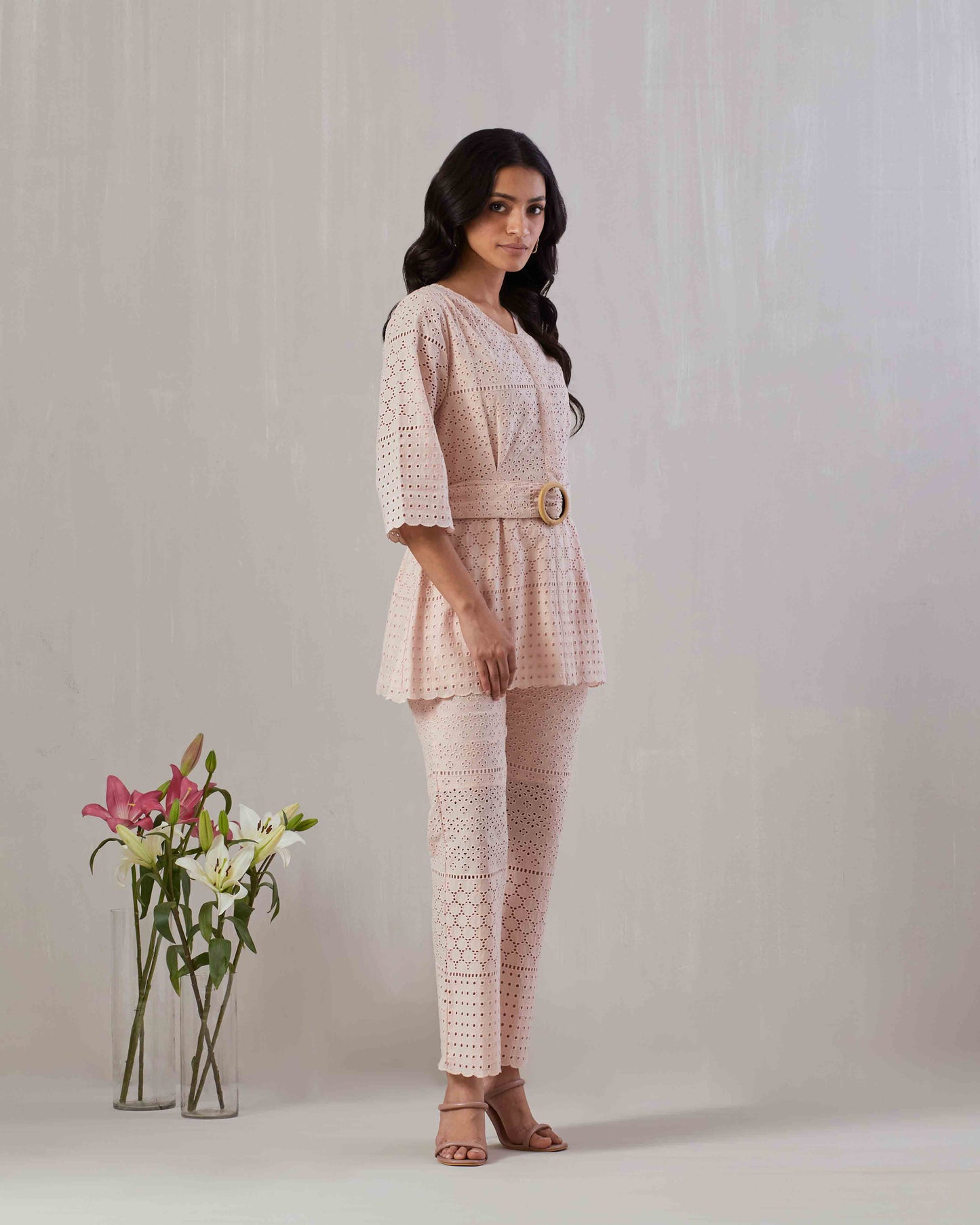 Pink Broderie Anglaise Co-ord set