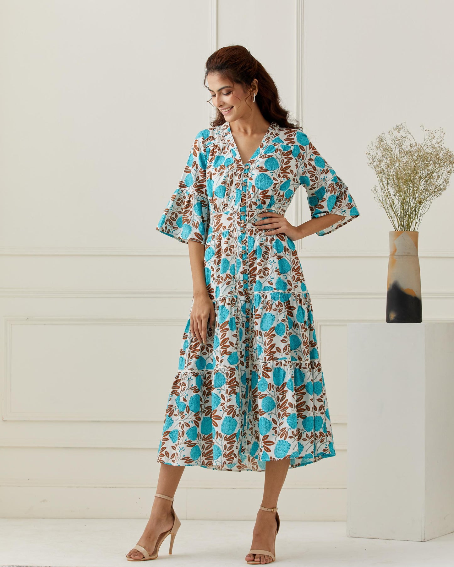 Hand Block Printed Double Layered Dress