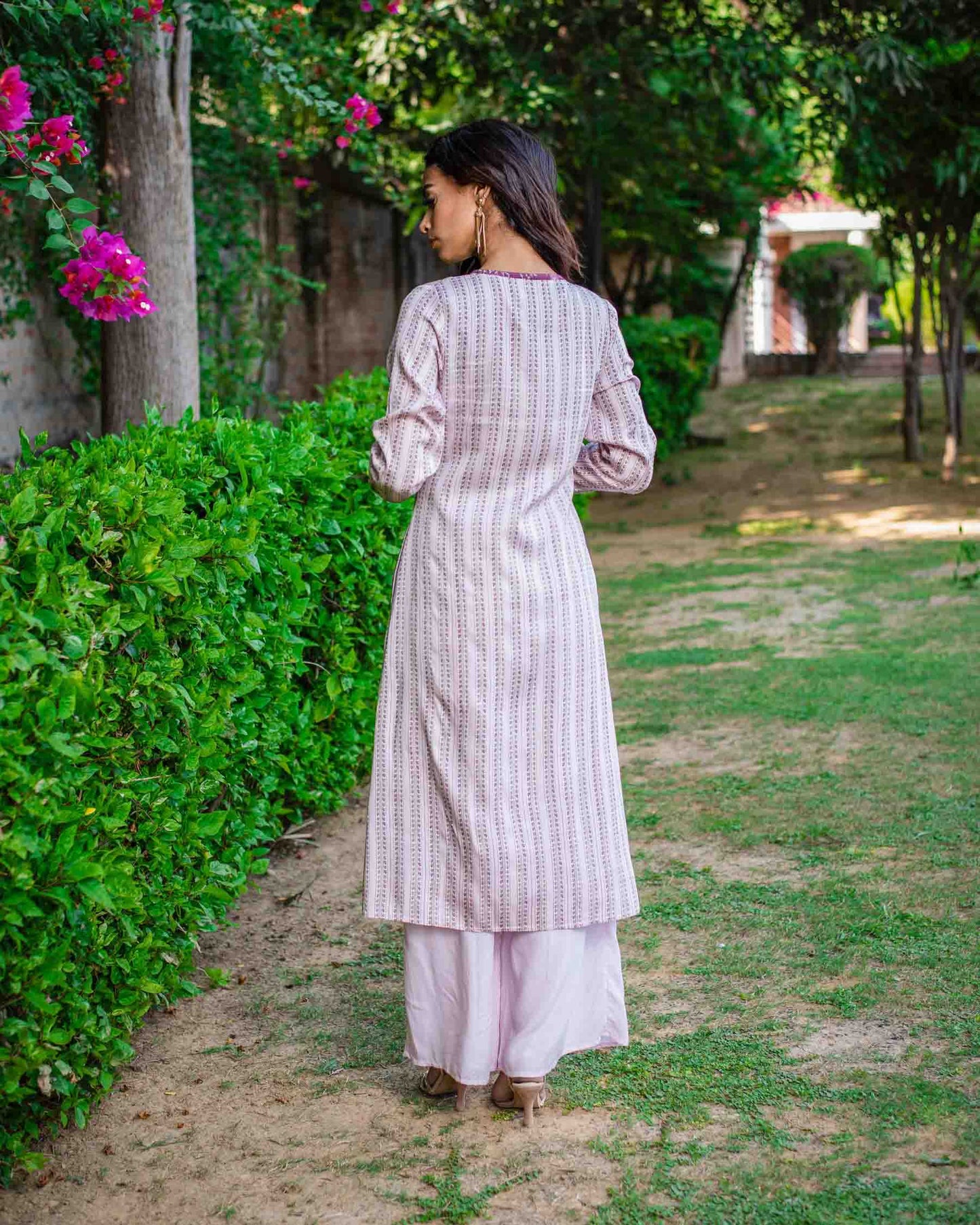 3 Piece Printed Kurta Set with Jacket