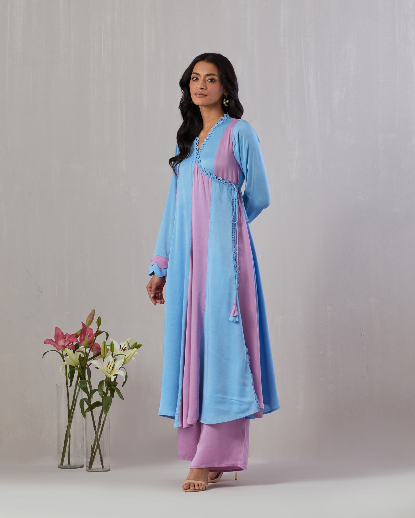 Angrakha style Kurta and Pant set
