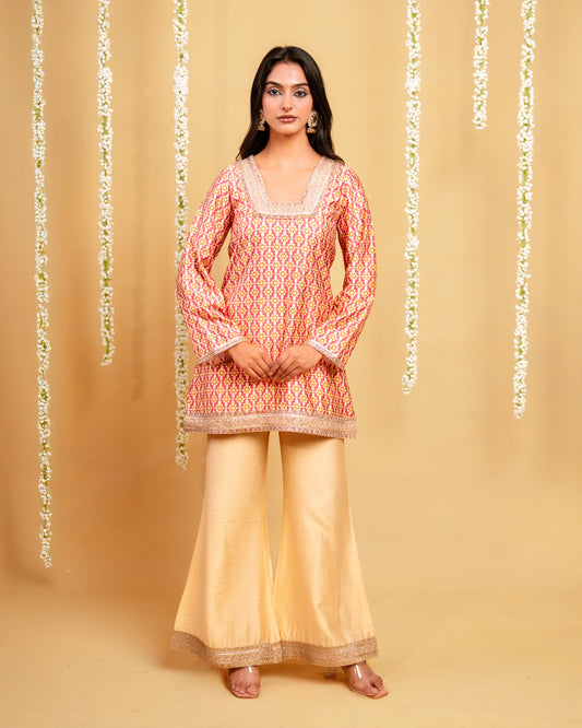 Rose Twilight Sharara Set