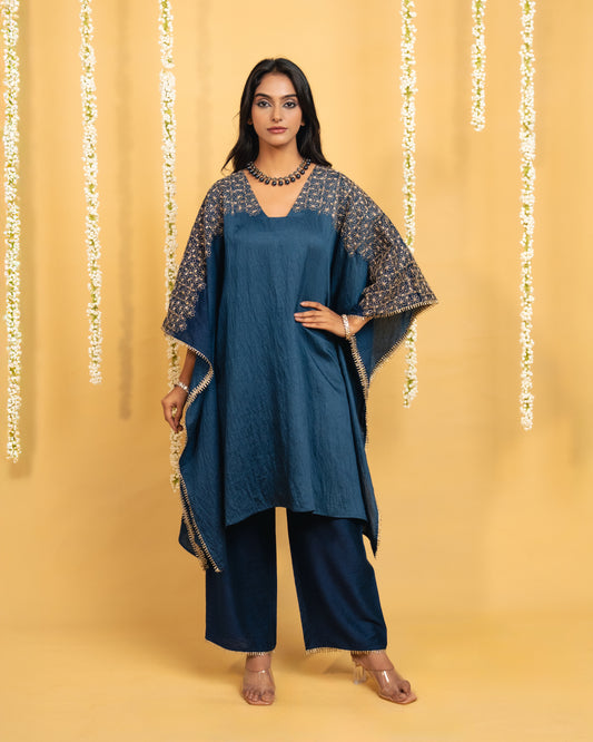 Midnight Bloom Kaftan Set