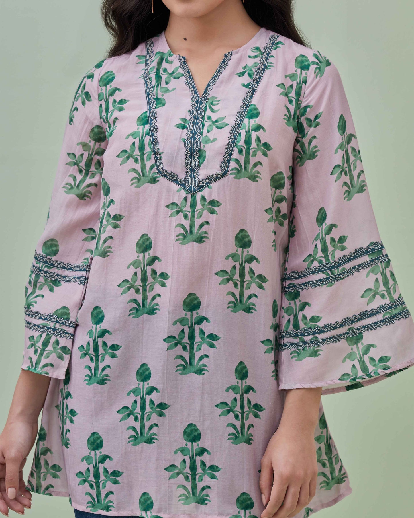 Printed Tunic with Embroidery