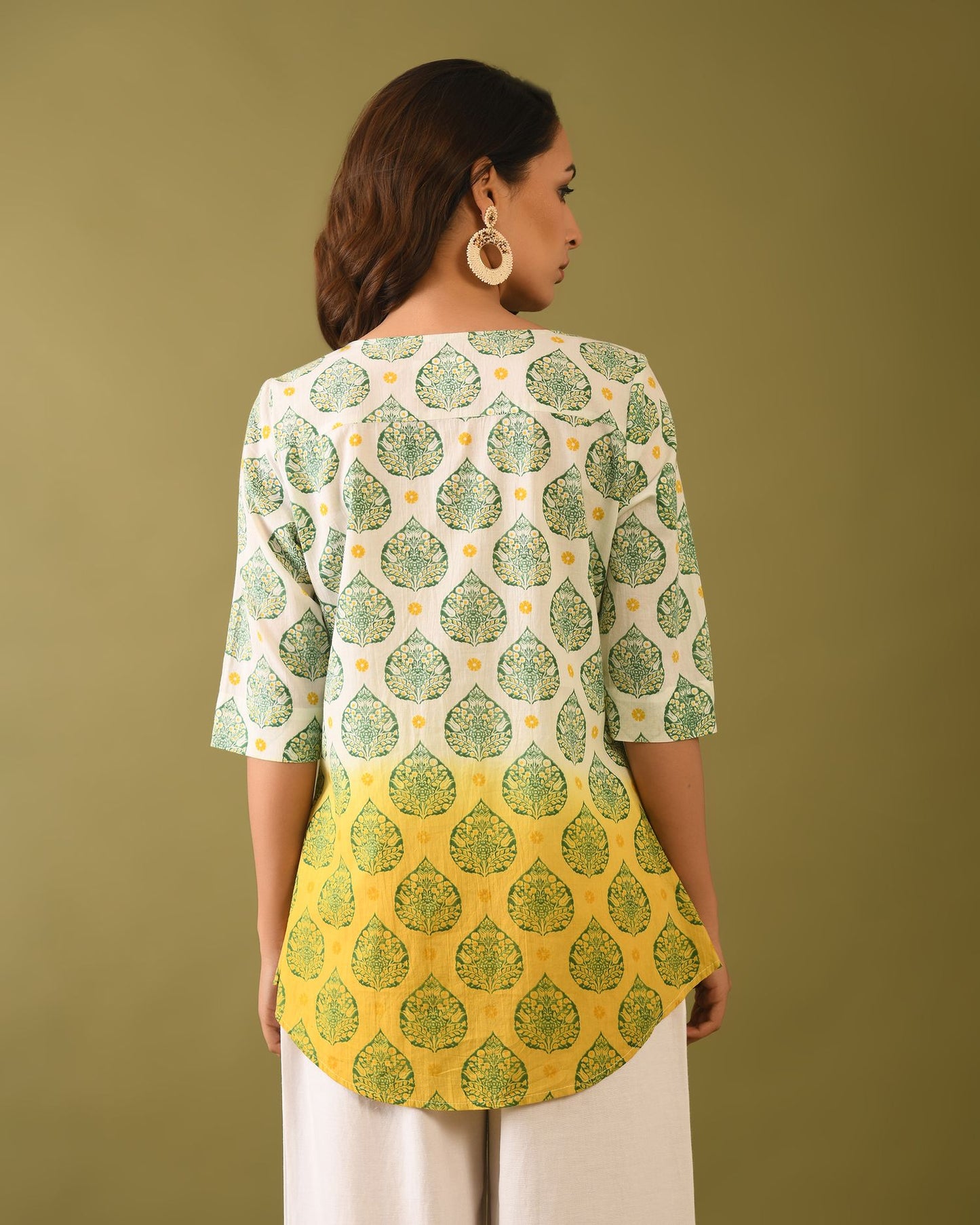Hand block printed cotton tunic