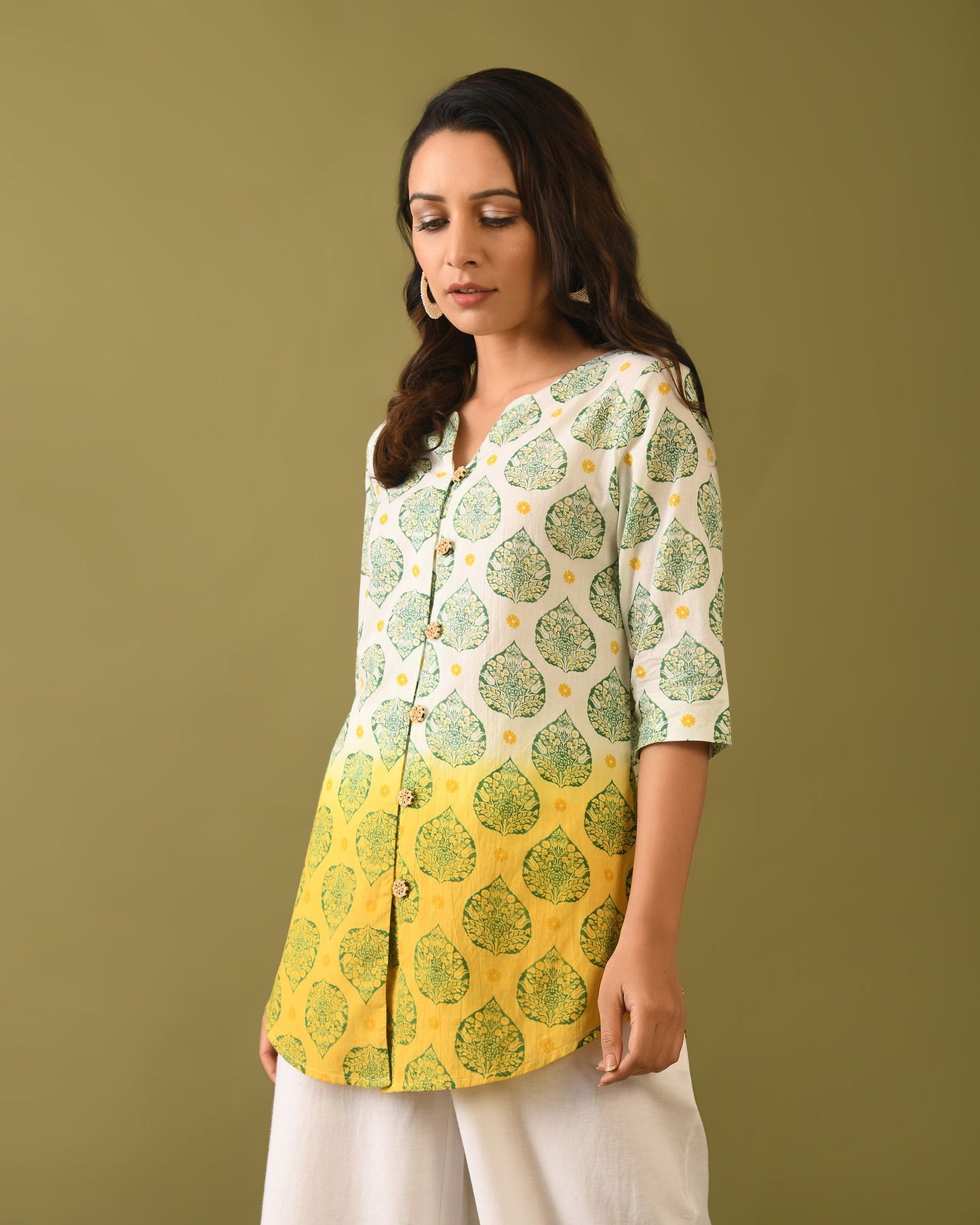 Hand Block Printed Dobby Tunic