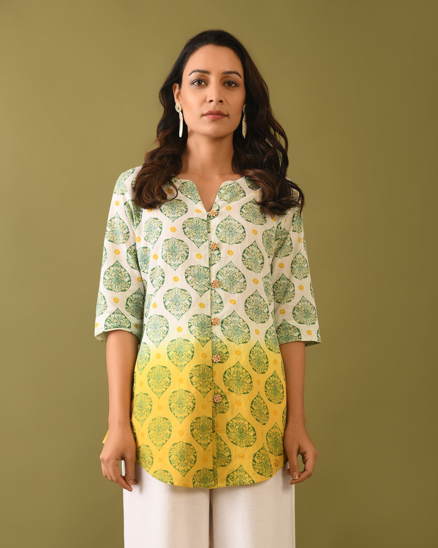 Hand Block Printed Dobby Tunic