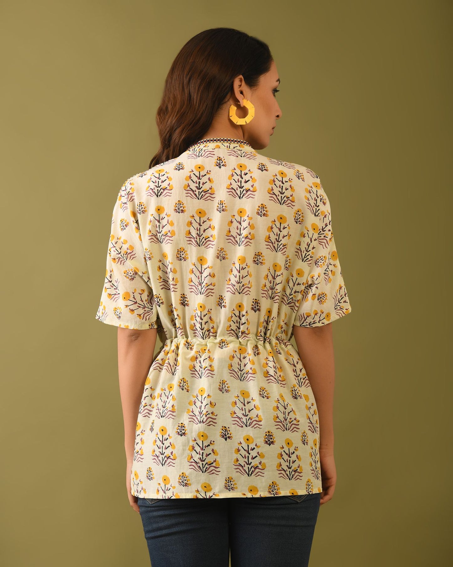 Hand Block Printed Silk Tunic