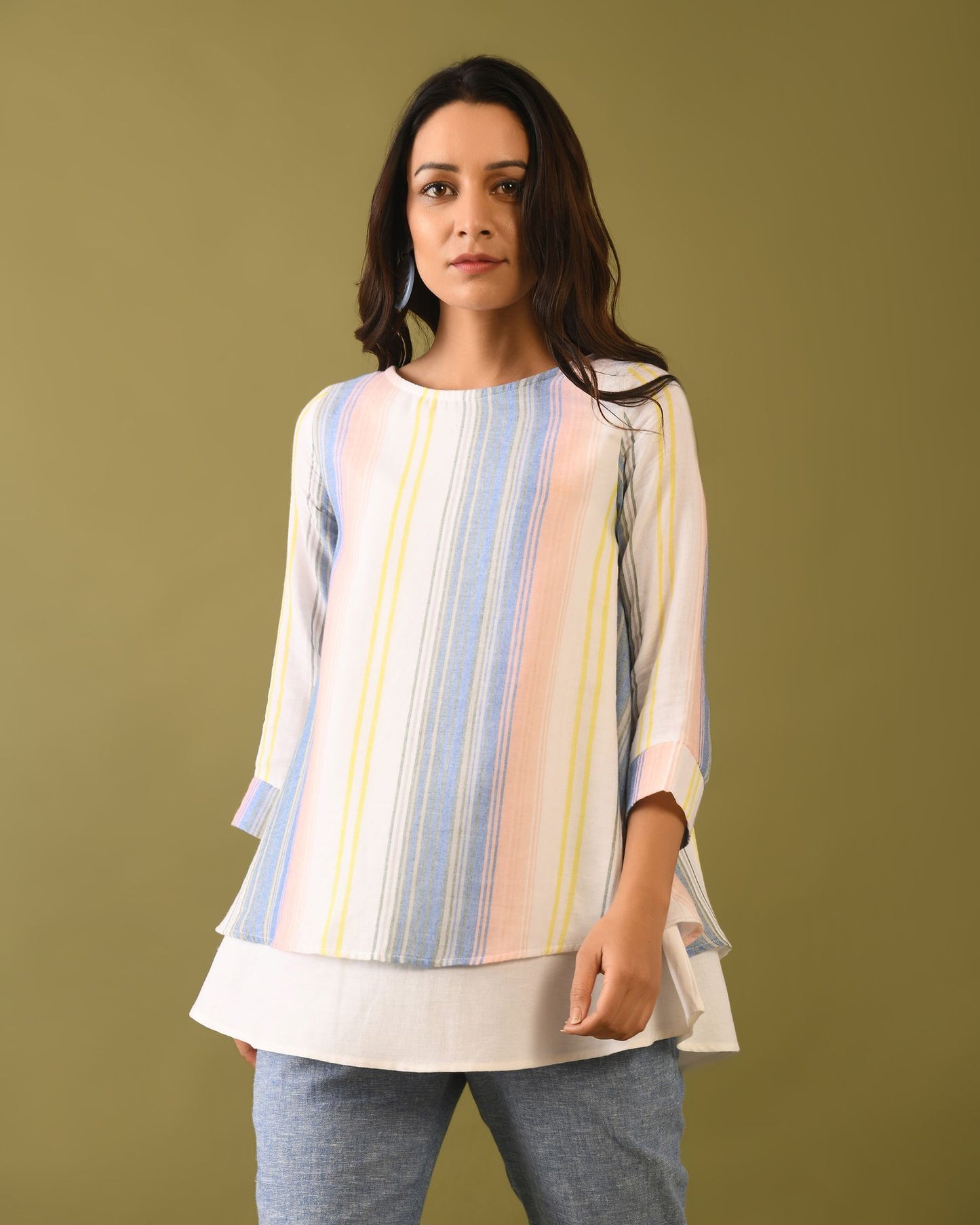 Double Fabric Yarn Dye Tunic