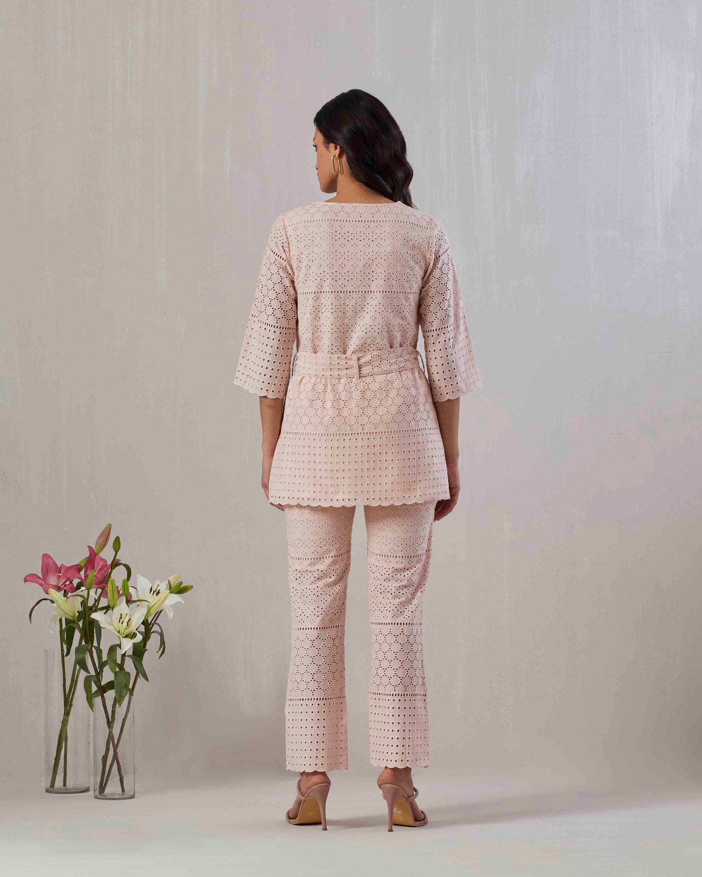 Pink Broderie Anglaise Co-ord set