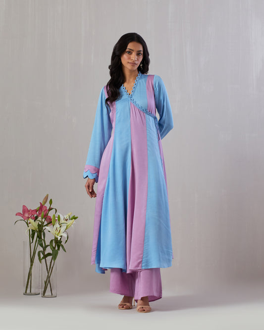 Angrakha style Kurta and Pant set