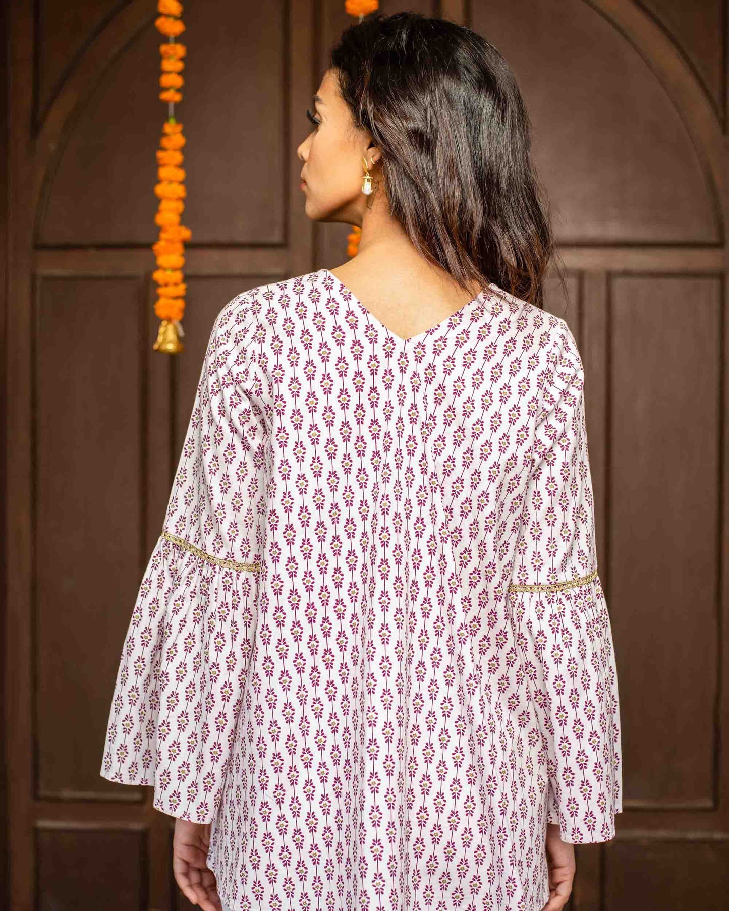 Printed A Line Short Kurta Top